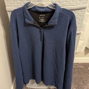 Apt. 9 Men's Blue Half-Zip Textured Pullover
